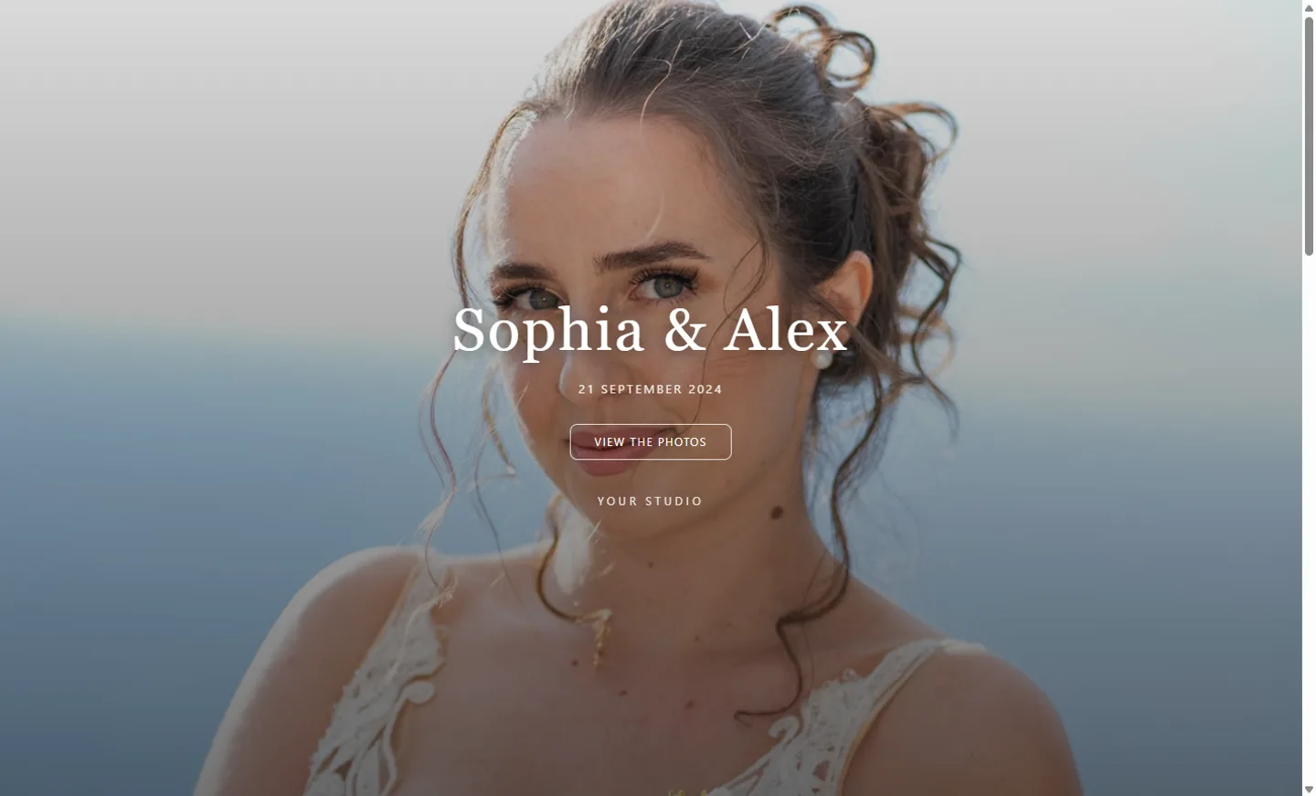 A wedding gallery for the client